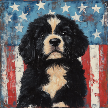 Patriotic Dog Sign, DCO-13361, Sign For Wreath, 10x10